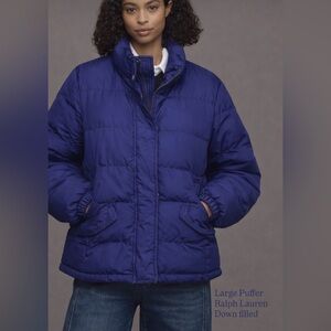 Ralph Lauren Royal Blue/purple down filled Puffer Jacket size L